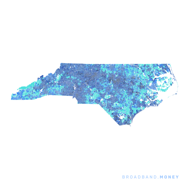 North Carolina broadband investment map ready strength rank