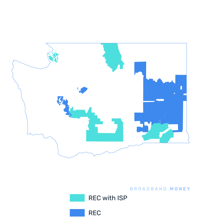 Washington broadband investment map REC coverage