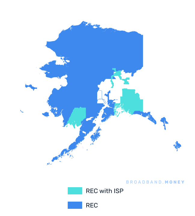 Alaska broadband investment map REC coverage