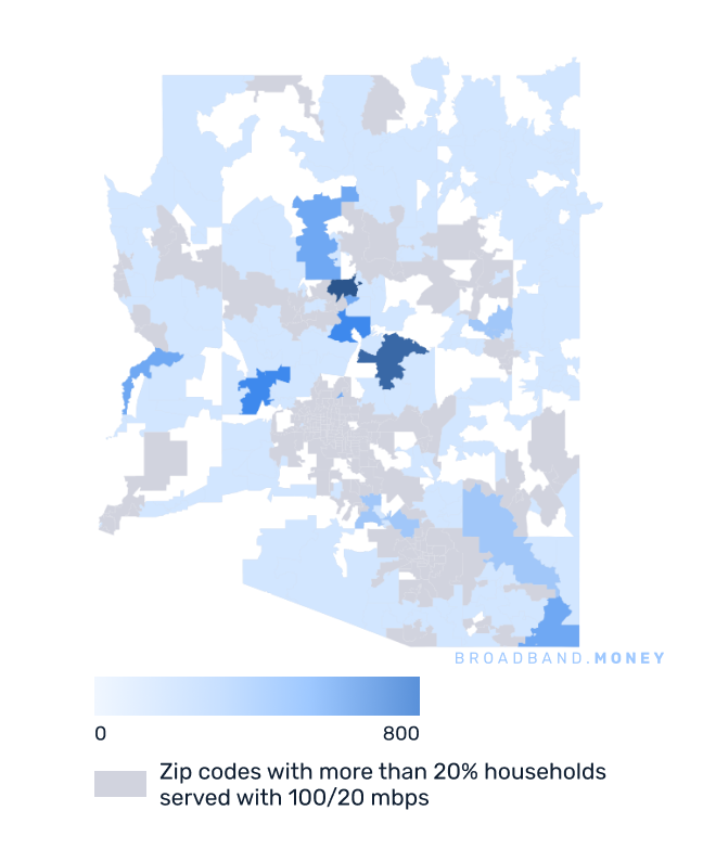 Arizona broadband investment map business establishments in underserved areas