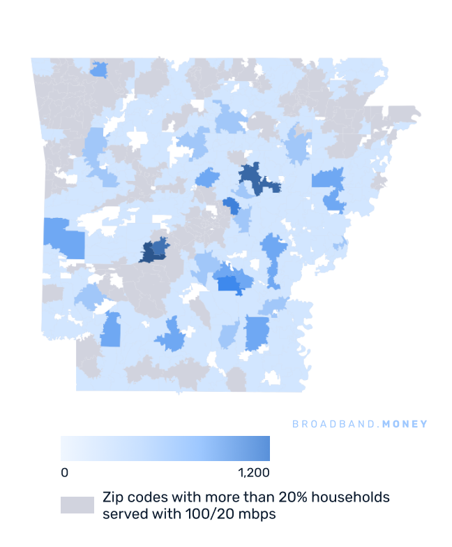Arkansas broadband investment map business establishments in underserved areas