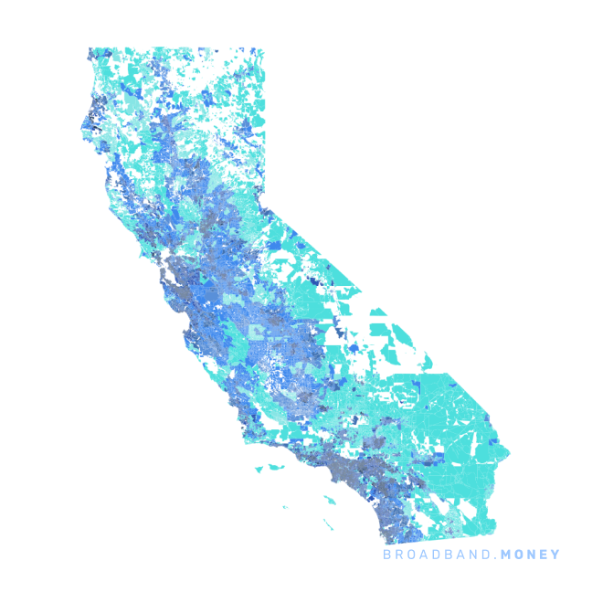 California broadband investment map ready strength rank