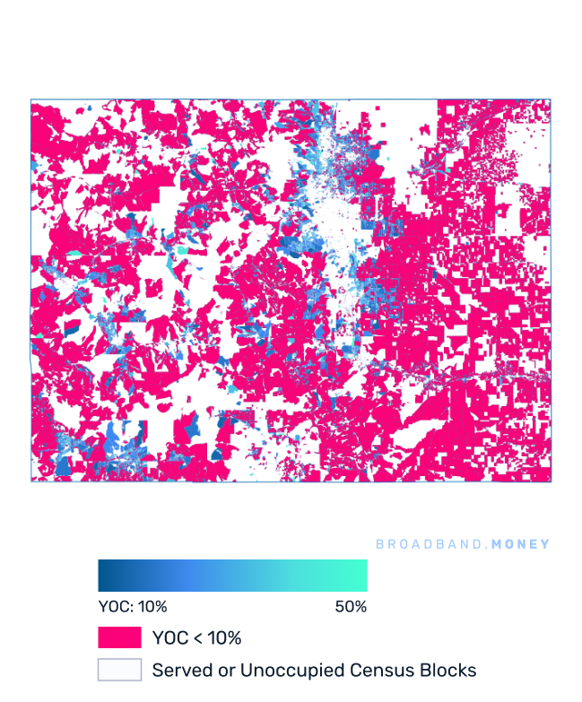 Colorado broadband investment map yield on cost