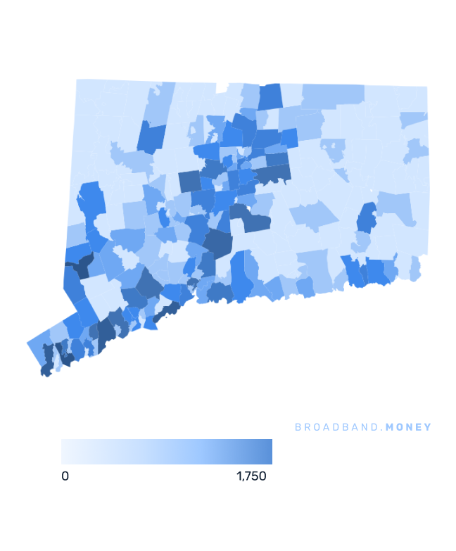 Connecticut broadband investment map business establishments