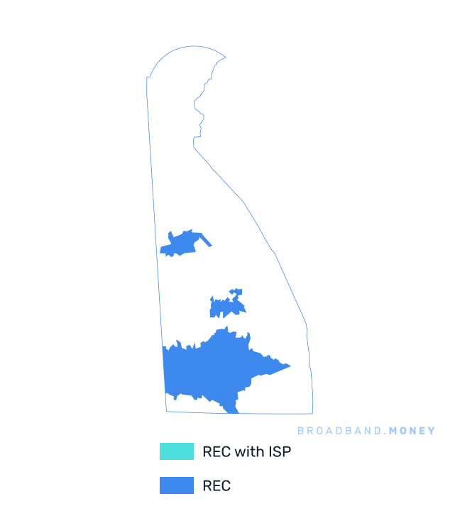 Delaware broadband investment map REC coverage