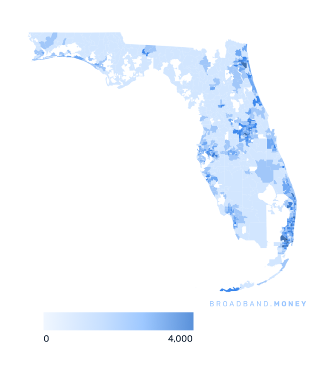 Florida broadband investment map business establishments