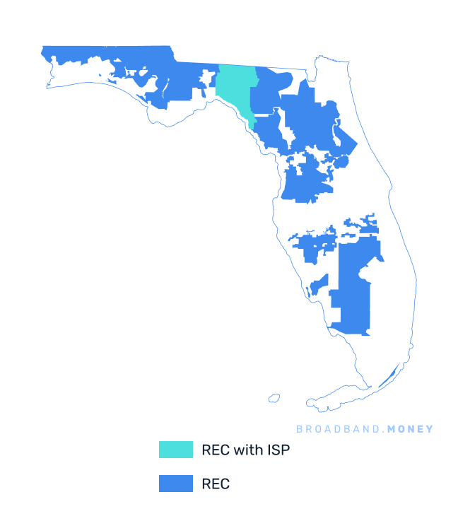 Florida broadband investment map REC coverage