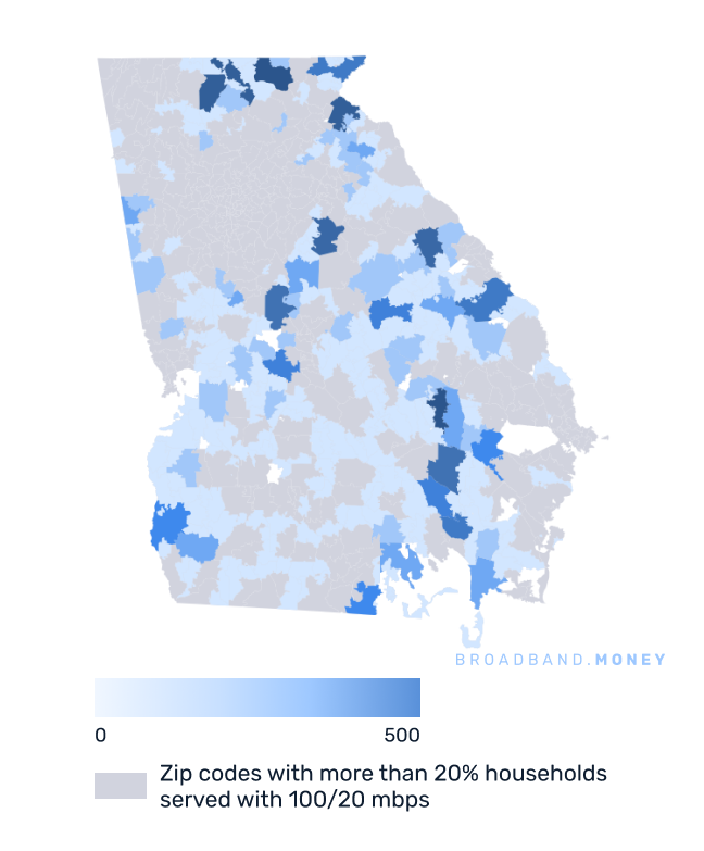 Georgia broadband investment map business establishments in underserved areas