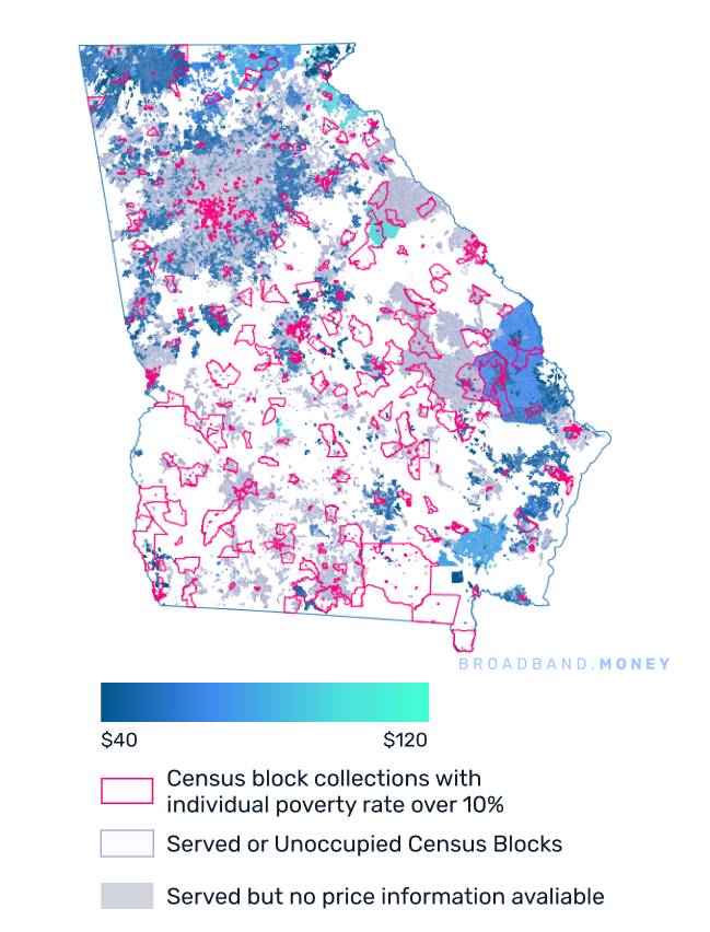 Georgia broadband investment map yield on cost