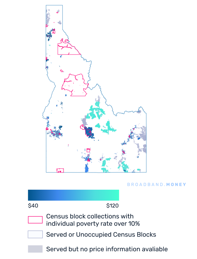 Idaho broadband investment map yield on cost