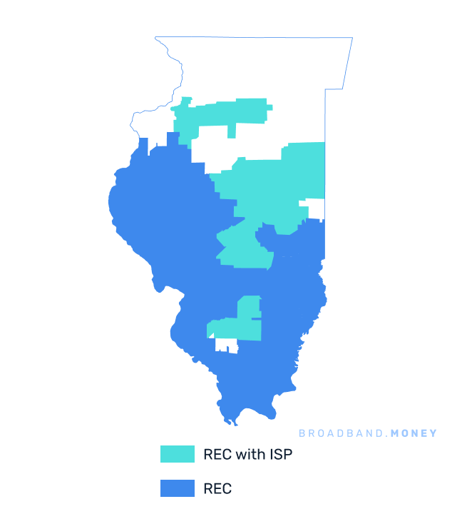Illinois broadband investment map REC coverage