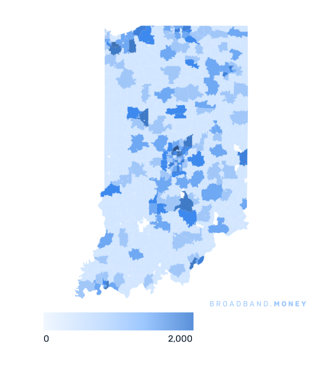 Indiana broadband investment map business establishments