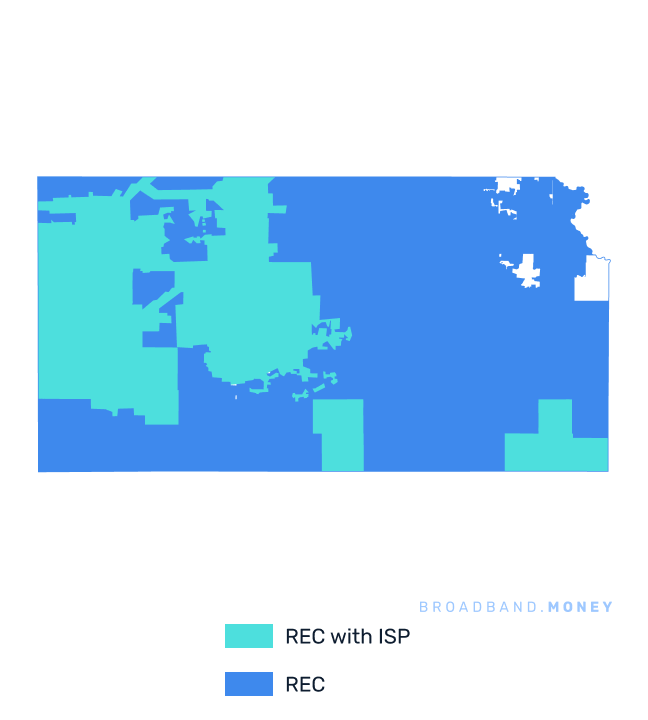 Kansas broadband investment map REC coverage