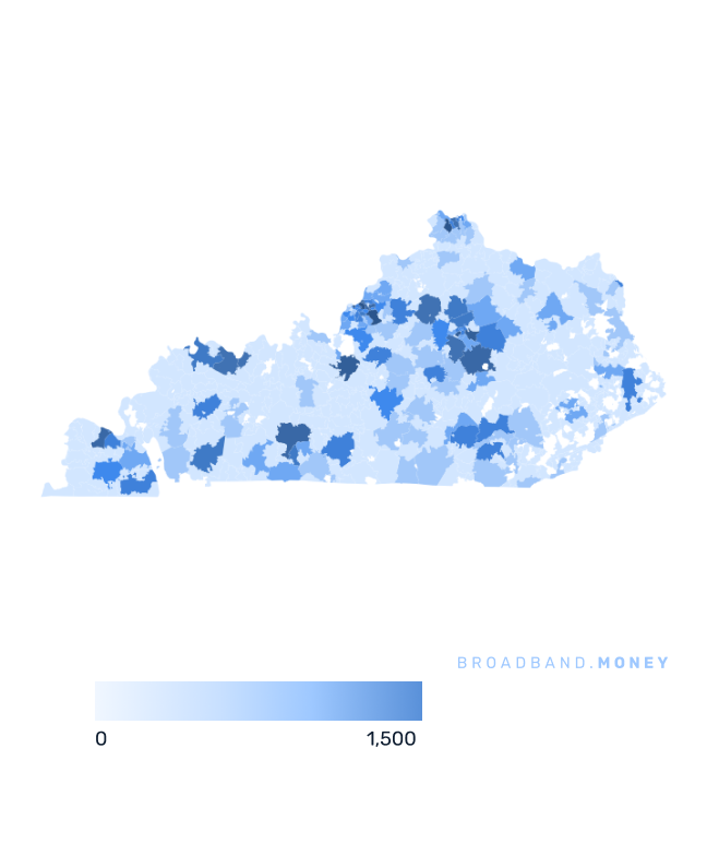 Kentucky broadband investment map business establishments