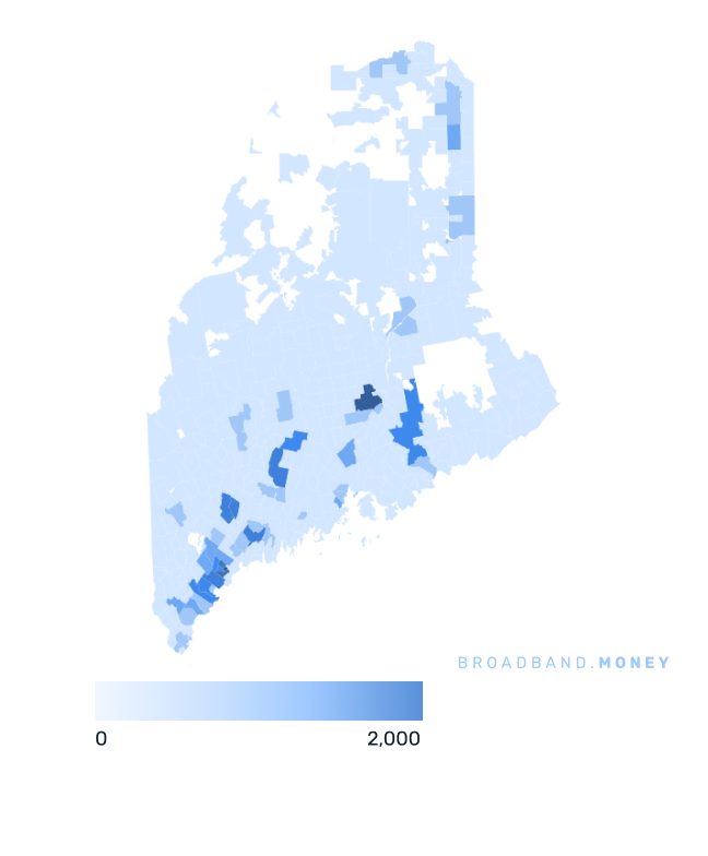 Maine broadband investment map business establishments