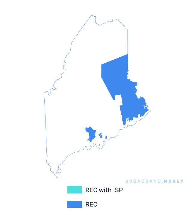 Maine broadband investment map REC coverage