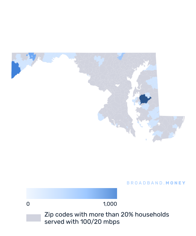 Maryland broadband investment map business establishments in underserved areas