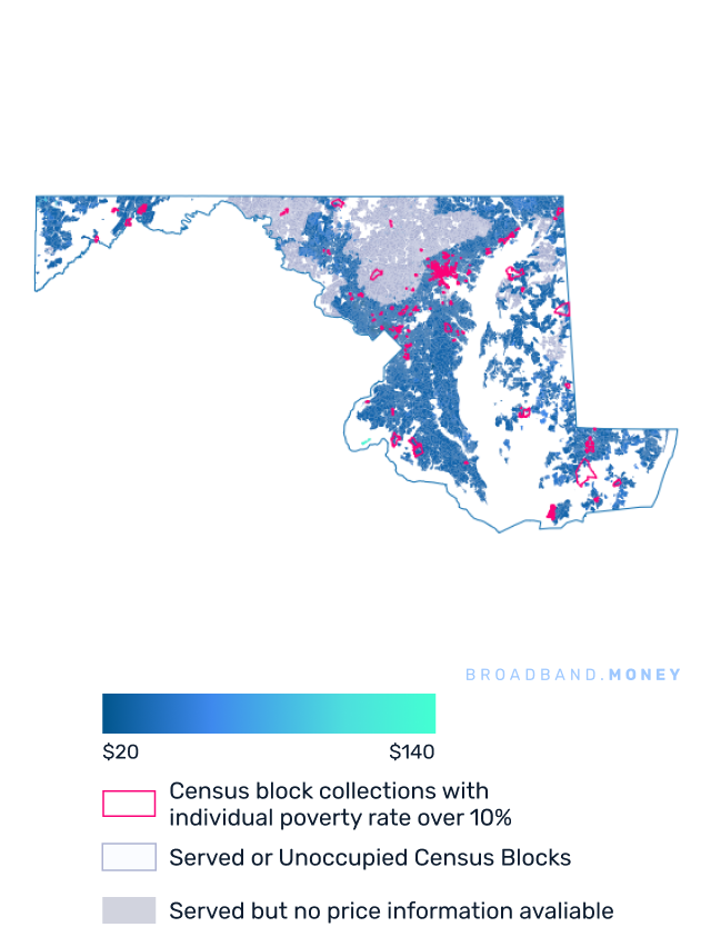 Maryland broadband investment map yield on cost