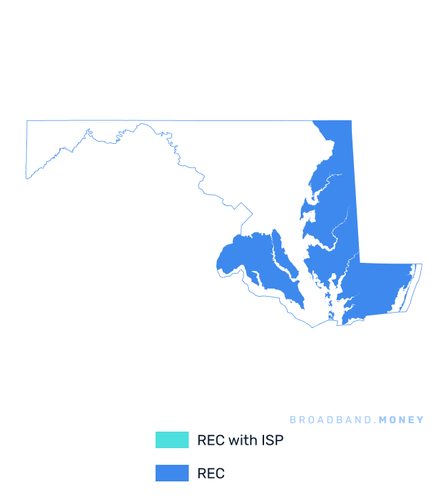 Maryland broadband investment map REC coverage
