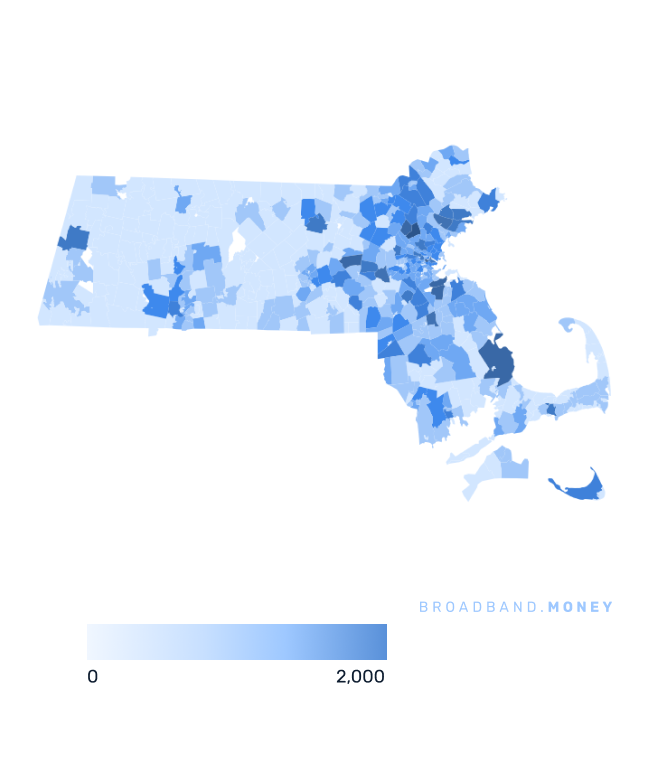 Massachusetts broadband investment map business establishments