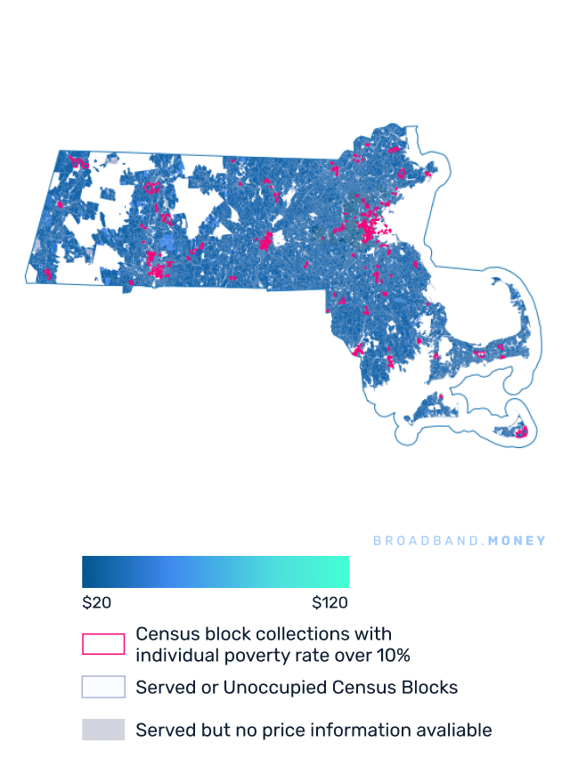 Massachusetts broadband investment map yield on cost