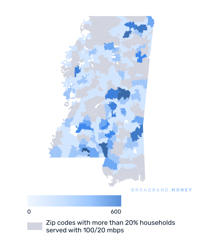 Mississippi broadband investment map business establishments in underserved areas