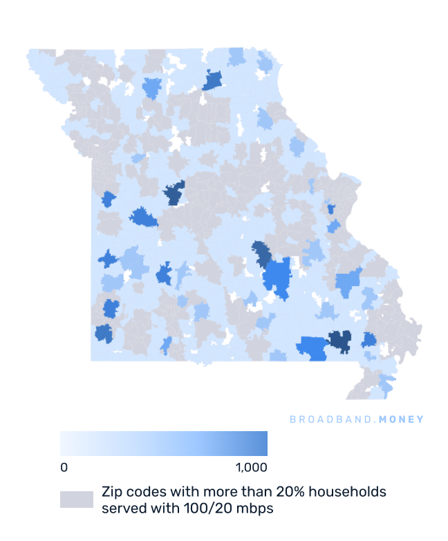 Missouri broadband investment map business establishments in underserved areas