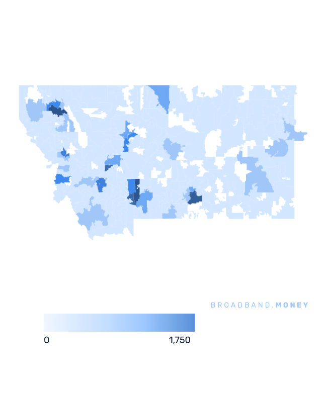 Montana broadband investment map business establishments