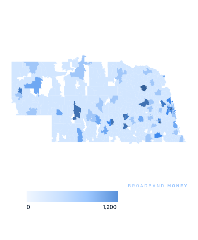 Nebraska broadband investment map business establishments