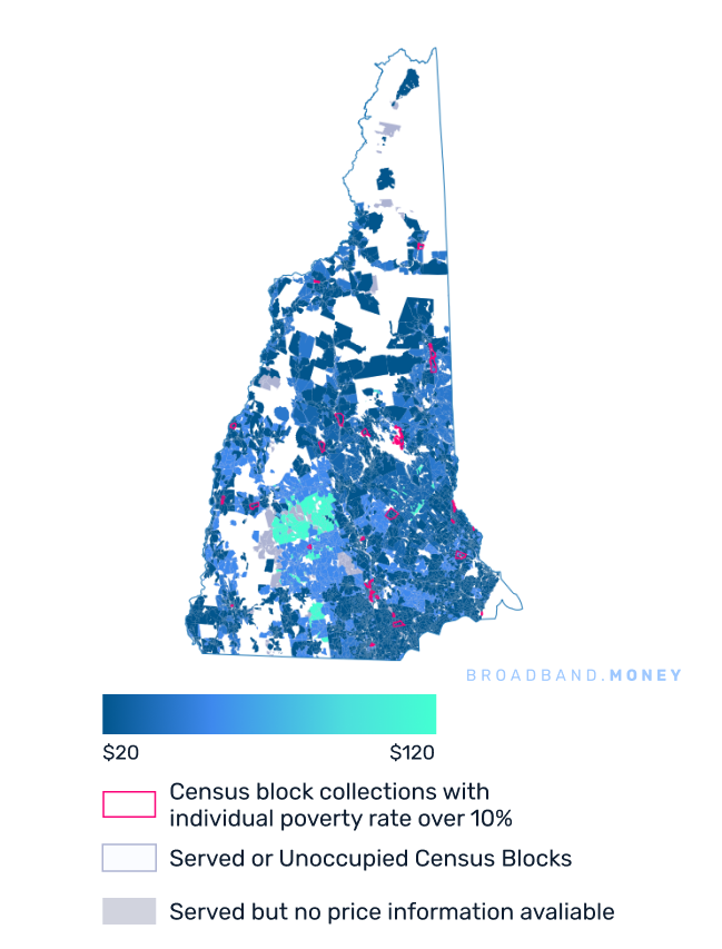 New Hampshire broadband investment map yield on cost