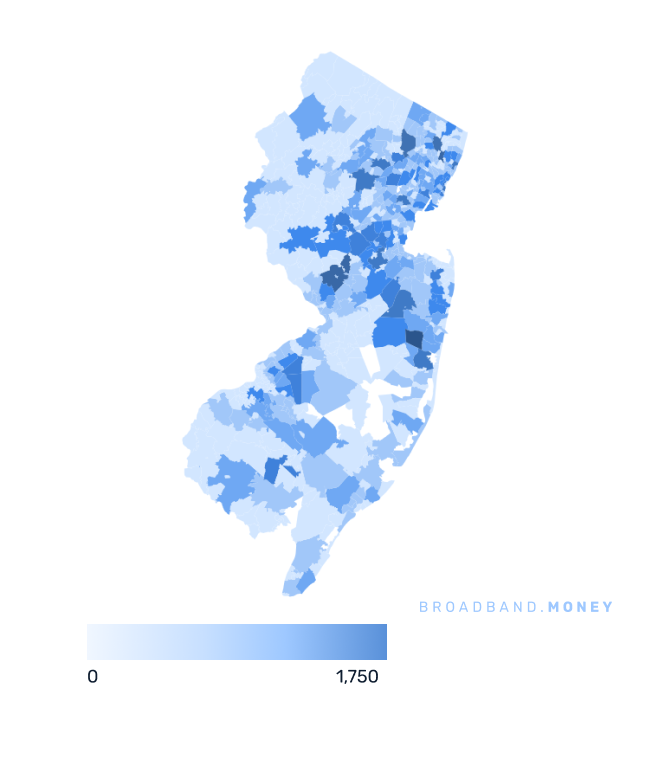 New Jersey broadband investment map business establishments