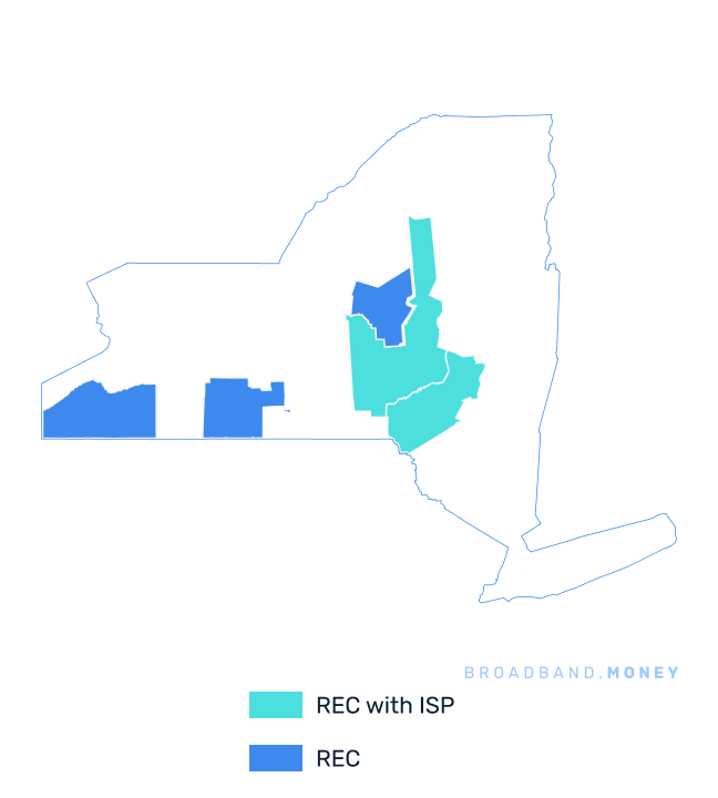 New York broadband investment map REC coverage