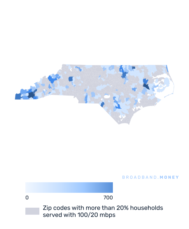 North Carolina broadband investment map business establishments in underserved areas