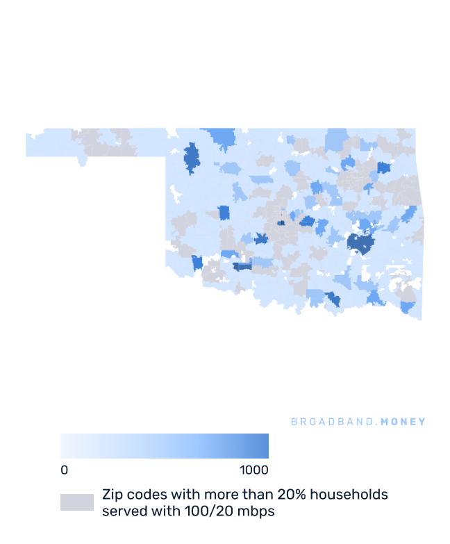 Oklahoma broadband investment map business establishments in underserved areas