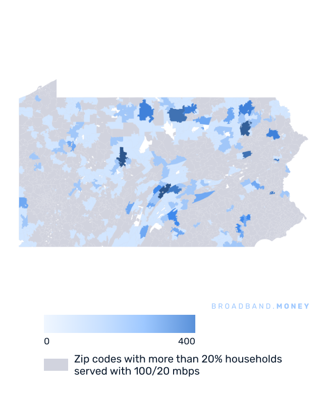 Pennsylvania broadband investment map business establishments in underserved areas