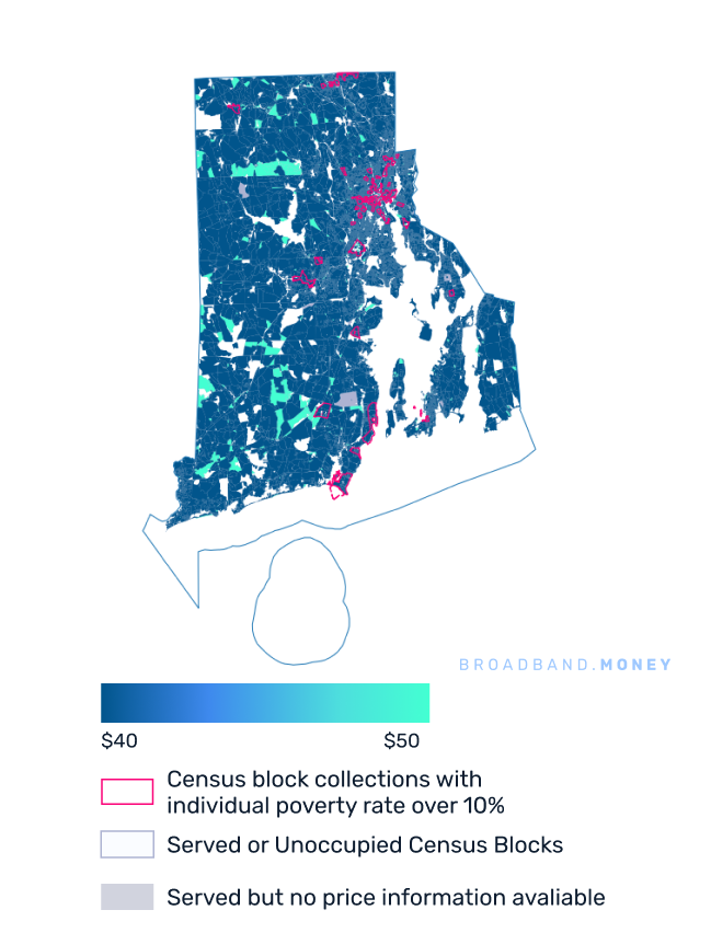 Rhode Island broadband investment map yield on cost