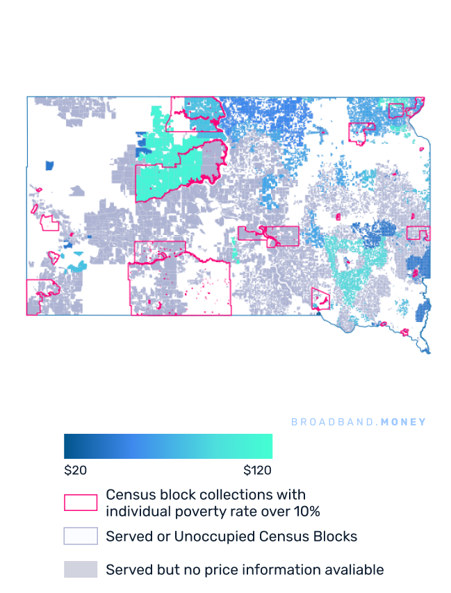 South Dakota broadband investment map yield on cost