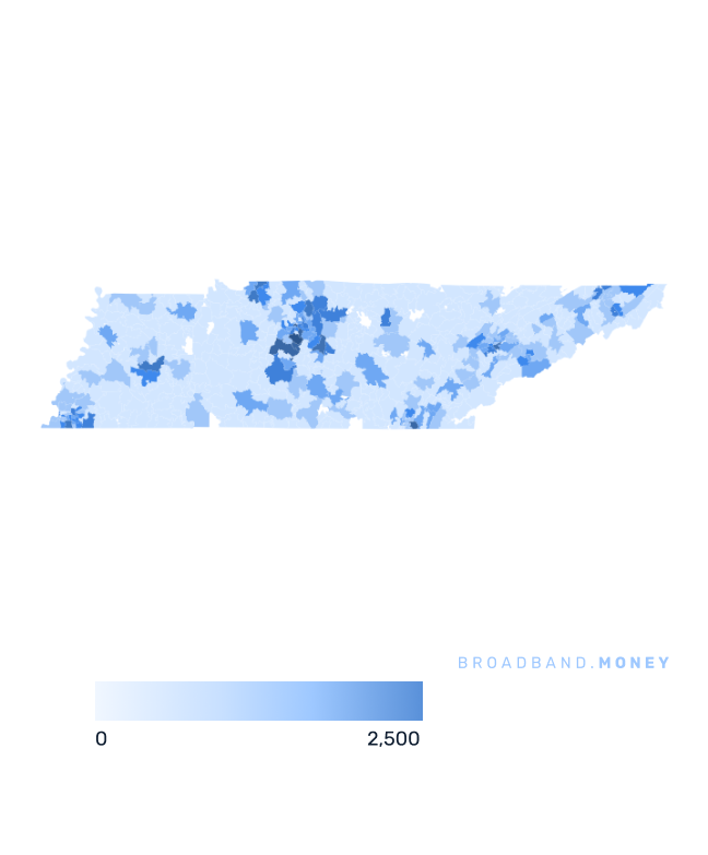 Tennessee broadband investment map business establishments