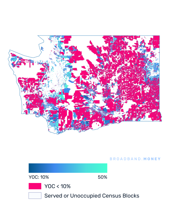 Washington broadband investment map yield on cost