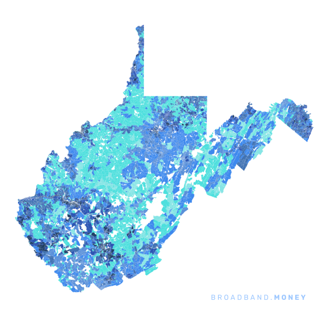 West Virginia broadband investment map ready strength rank