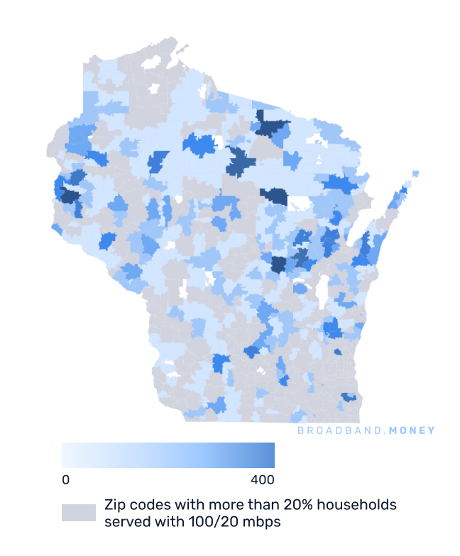 Wisconsin broadband investment map business establishments in underserved areas