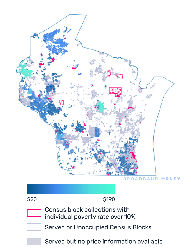 Wisconsin broadband investment map yield on cost