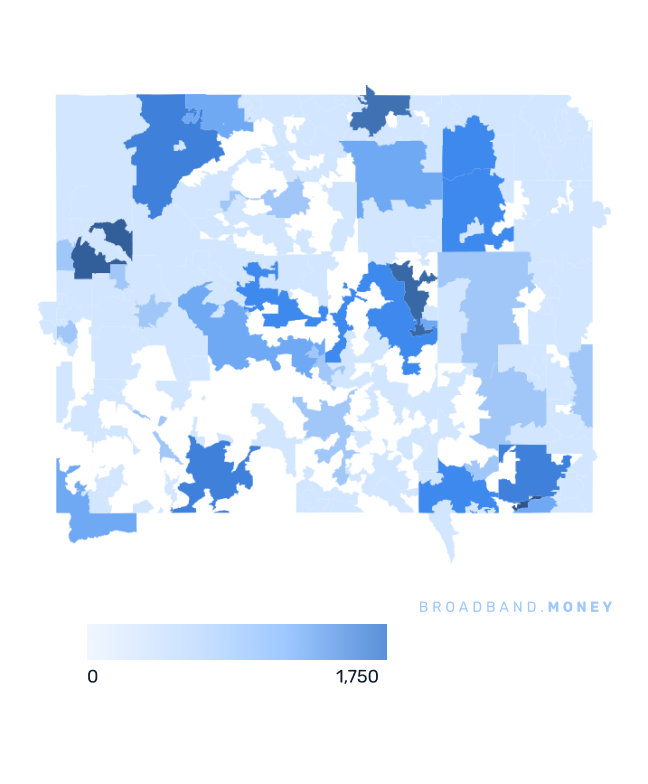 Wyoming broadband investment map business establishments