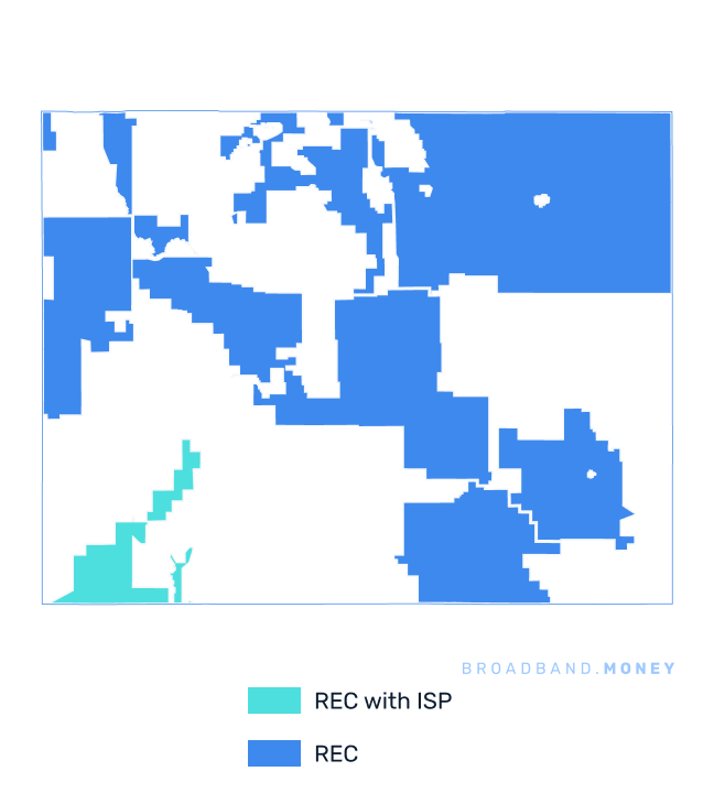 Wyoming broadband investment map REC coverage